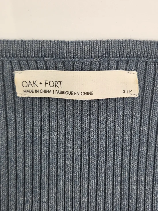 Oak + Fort Ribbed Long Sleeve Crop Top - Picture 4 of 5